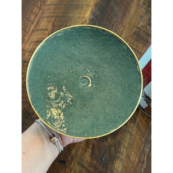 Patriotic Cloisonné  Striped Metal Eagle Adult Urn With Lid - Picture 9 of 12